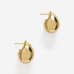 Gold-Plated Oval Earrings