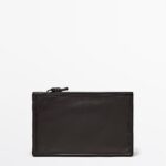 Small Nappa Leather Pouch With Button