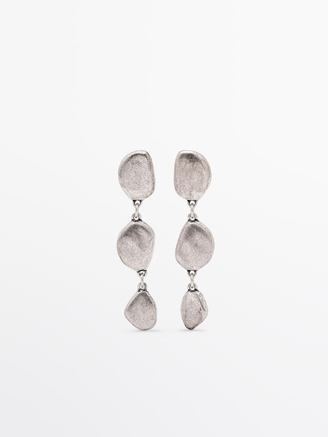 Long Leaf Shaped Earrings