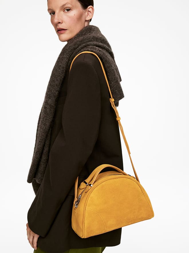 Soft Velvet Leather Crossbody Bag