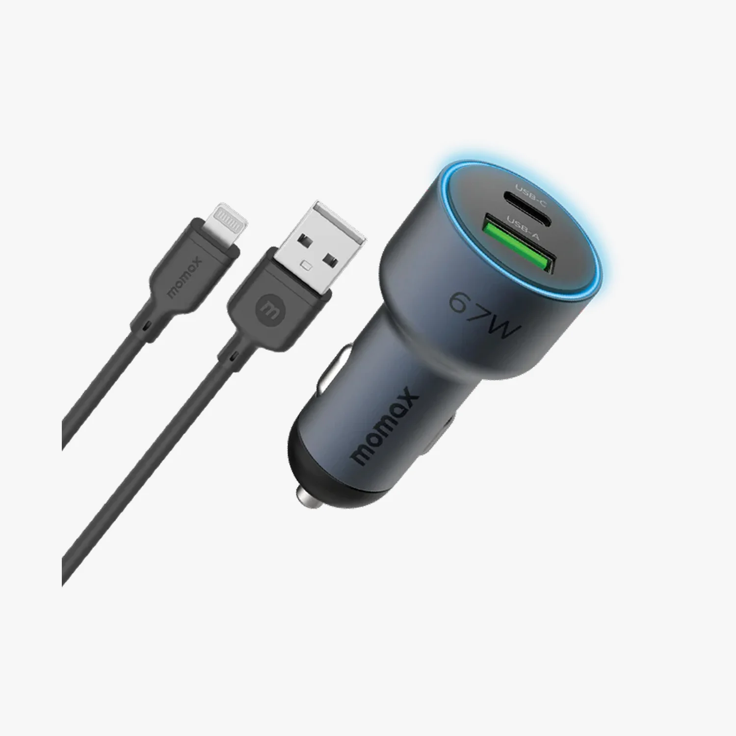 MoVe Dual-Port Car Charger 67W with Charging Cable 2-in-1
