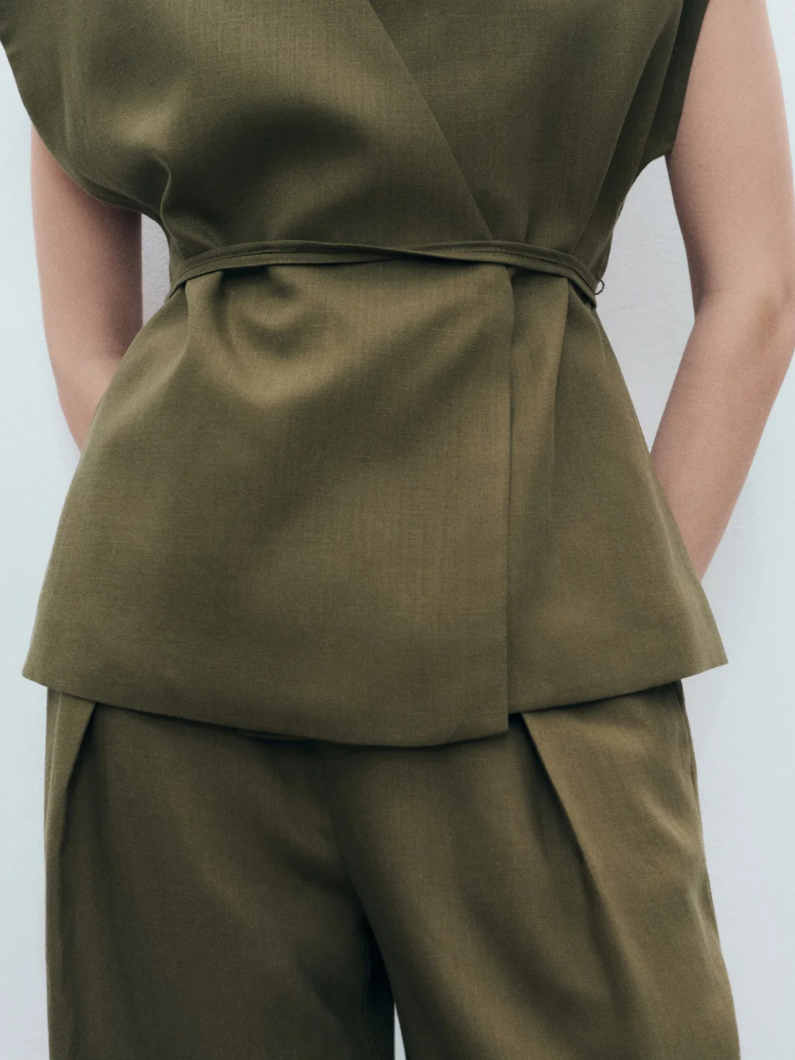 Lyocell Wrap Blouse - Image 3