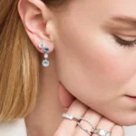 Elsa High Earrings in Yellow Gold
