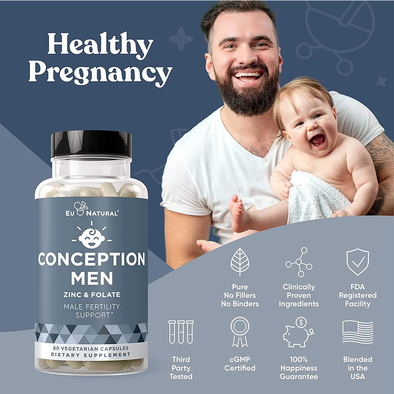 Conception Men Fertility Vitamins Male Optimal Count - Image 3