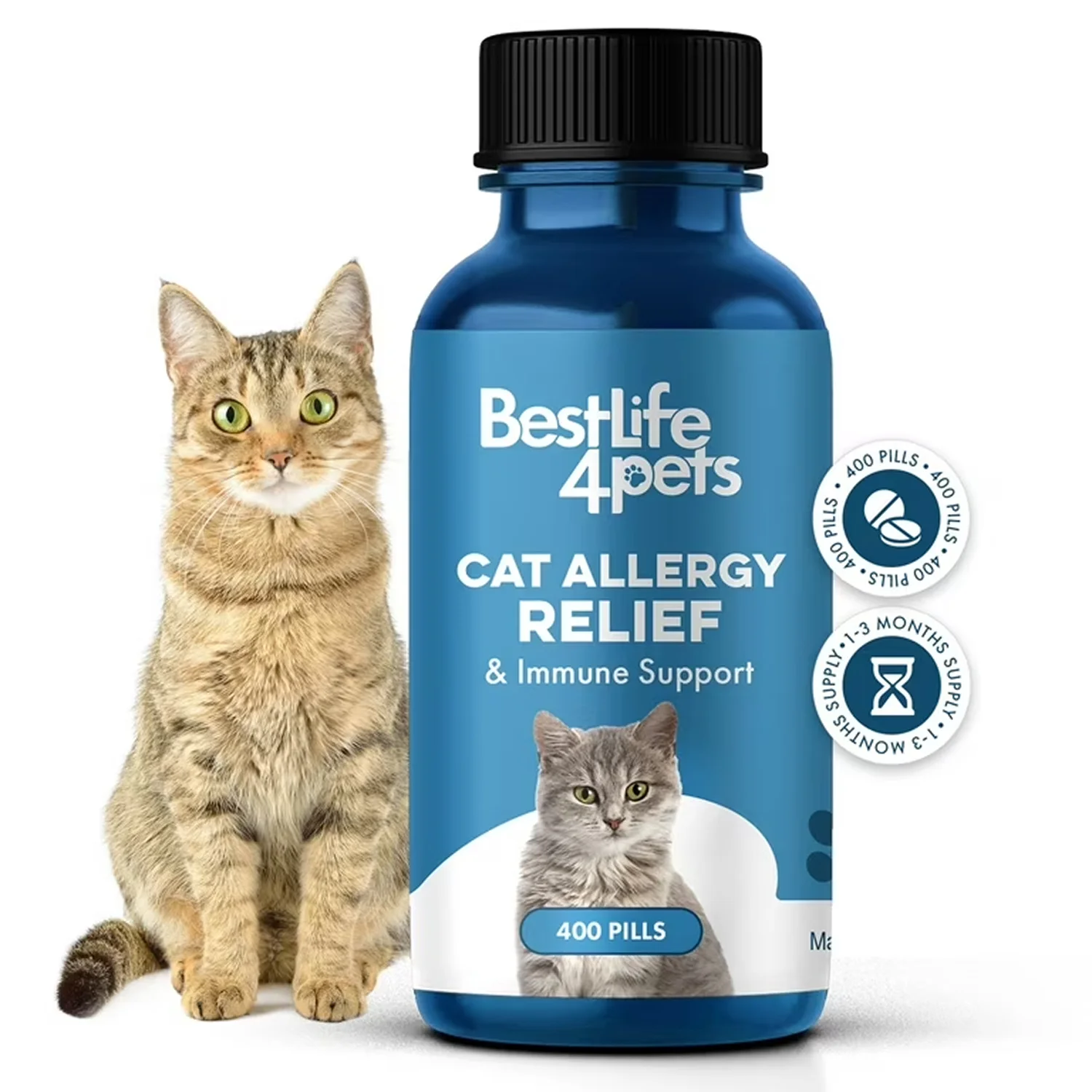 BestLife4Pets Cat Allergy Relief & Immune Support Natural Relief