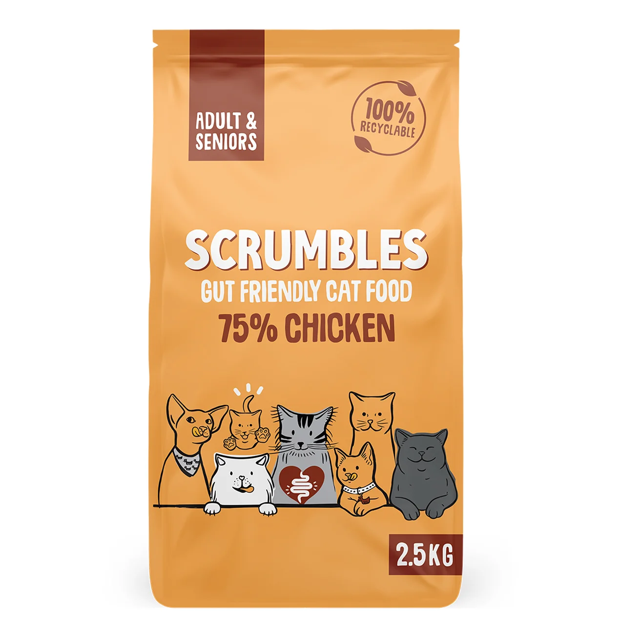 Scrumbles Complete Adult & Senior Dry Cat Food Chicken 2.5kg