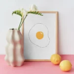 Minimalist Fried Egg Wall Art