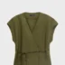 Lyocell Wrap Blouse - Green