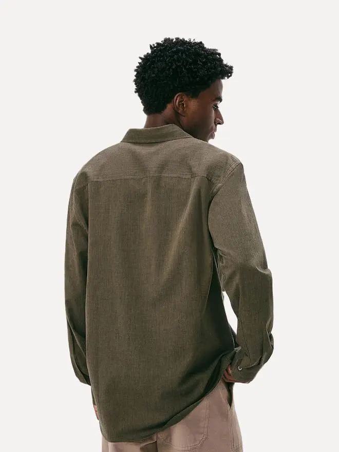 linen slim-fit shirt