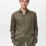 linen slim-fit shirt
