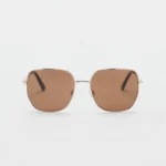 Square metallic frame sunglasses