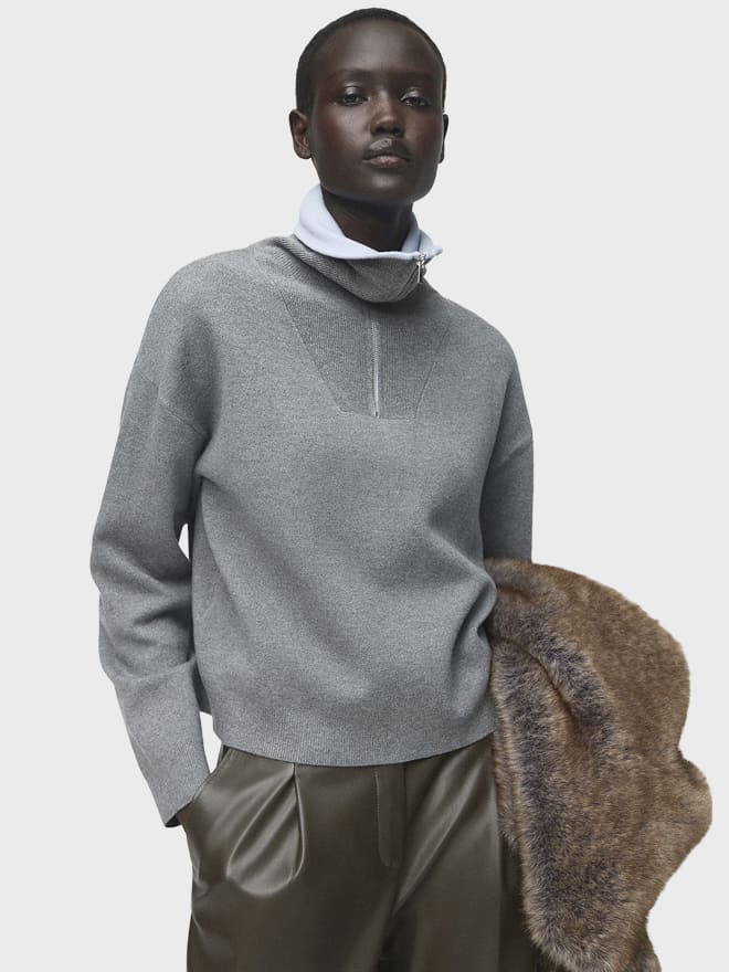 Turtleneck Sweater With Zip - Image 2